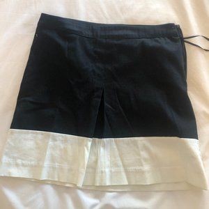 Black and white a line skirt